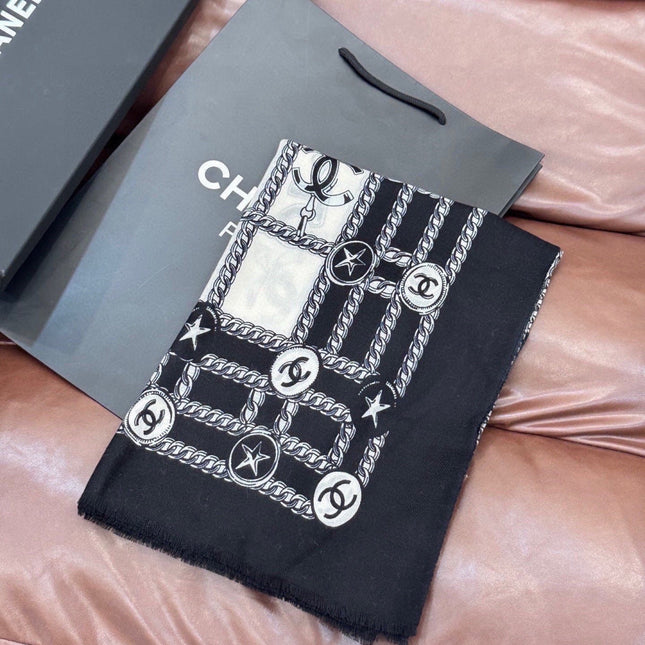 CHANEL 26S SCARF 200 IN CASHMERE AND SILK 306103