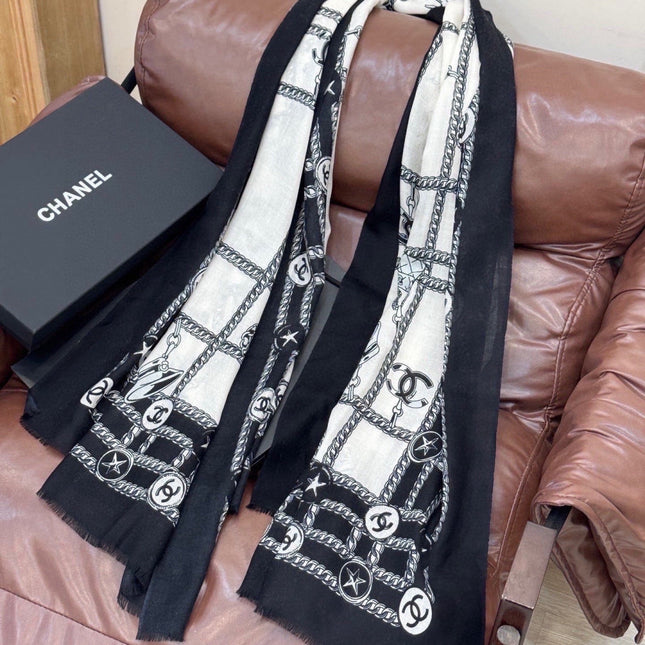 CHANEL 26S SCARF 200 IN CASHMERE AND SILK 306103