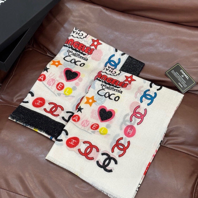 CHANEL 26S SCARF 200 IN CASHMERE AND SILK 307209