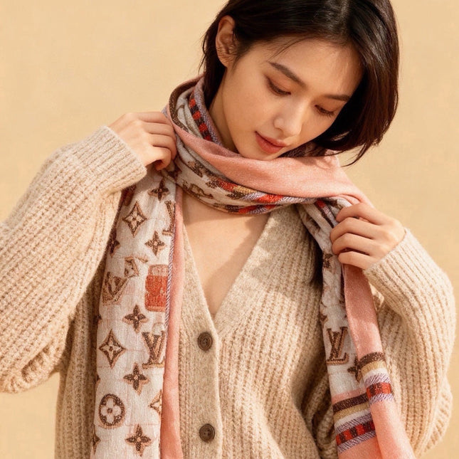 CHANEL 26S SCARF 200 IN CASHMERE AND SILK 307211