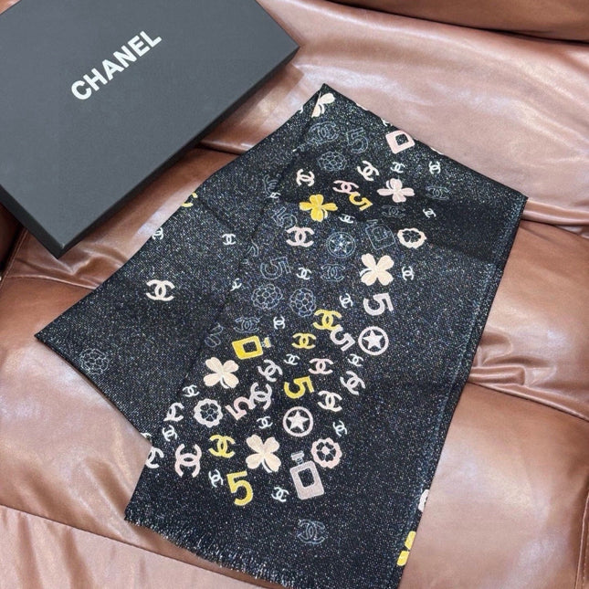 CHANEL 26S SCARF 200 IN CASHMERE AND SILK 307226
