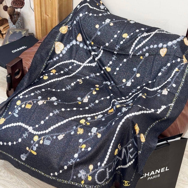 CHANEL 26S SCARF 200 IN CASHMERE AND SILK 307227