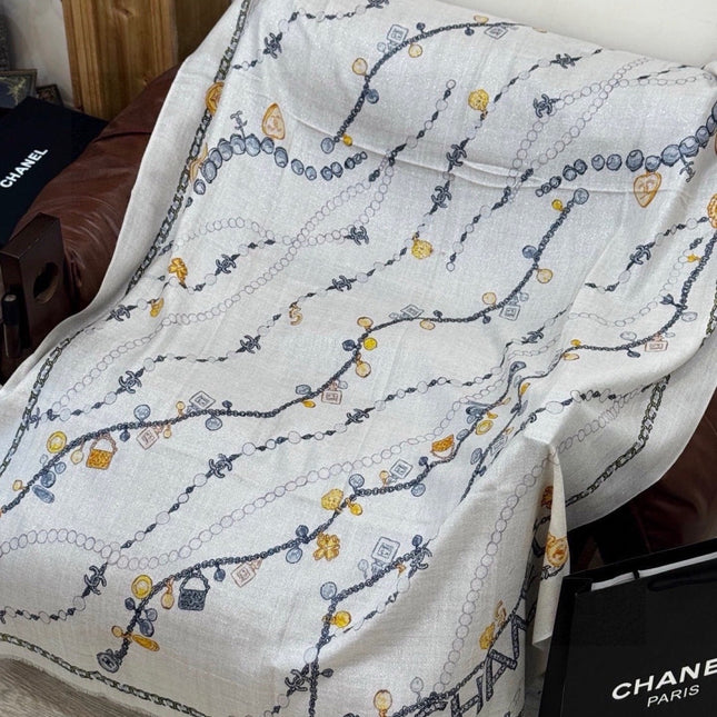 CHANEL 26S SCARF 200 IN CASHMERE AND SILK 307228
