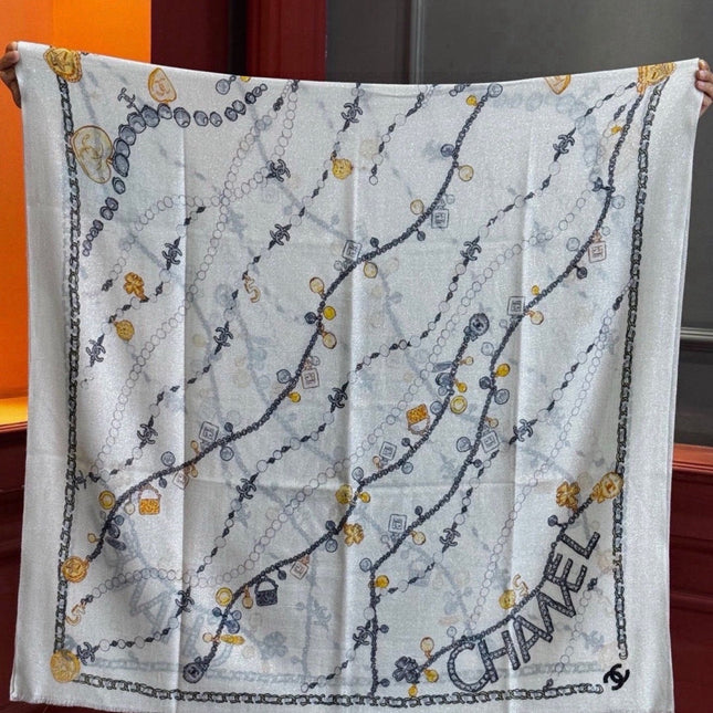 CHANEL 26S SCARF 200 IN CASHMERE AND SILK 307228