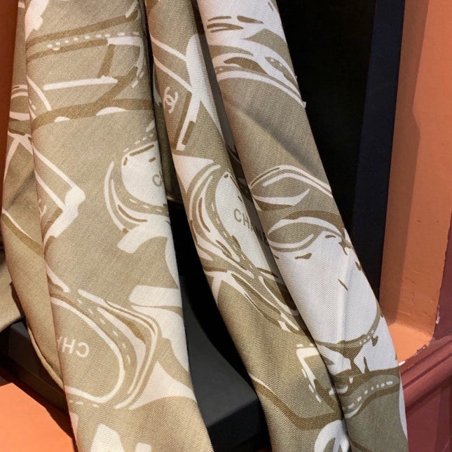 CHANEL 26S SCARF 135 IN CASHMERE AND SILK 309366