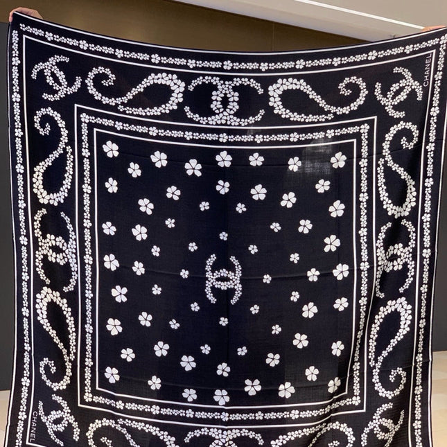 CHANEL 26S SCARF 135 IN CASHMERE AND SILK 309371
