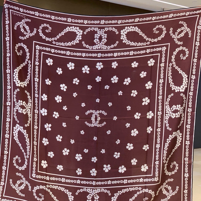 CHANEL 26S SCARF 135 IN CASHMERE AND SILK 309372