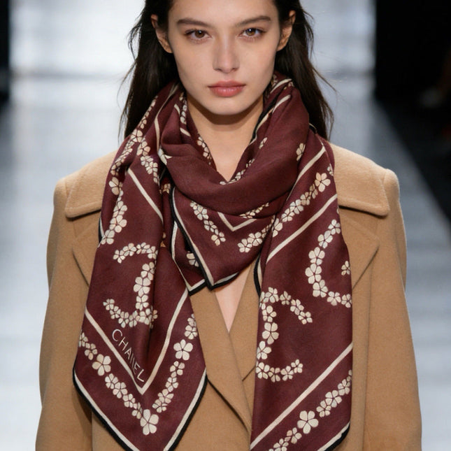 CHANEL 26S SCARF 135 IN CASHMERE AND SILK 309372