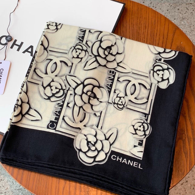 CHANEL 26S SCARF 140 IN CASHMERE AND SILK 309374