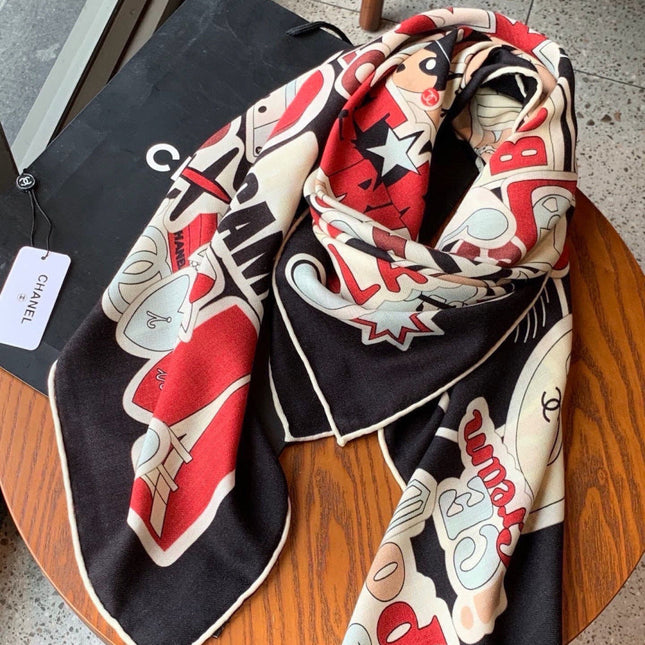 CHANEL 26S SCARF 135 IN CASHMERE AND SILK 309866