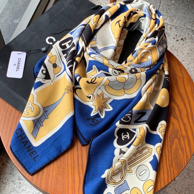 CHANEL 26S SCARF 135 IN CASHMERE AND SILK 309867