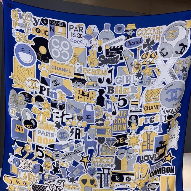 CHANEL 26S SCARF 135 IN CASHMERE AND SILK 309867