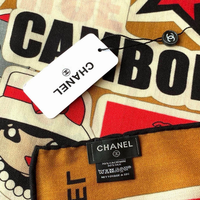 CHANEL 26S SCARF 135 IN CASHMERE AND SILK 309869