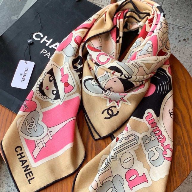 CHANEL 26S SCARF 135 IN CASHMERE AND SILK 309870