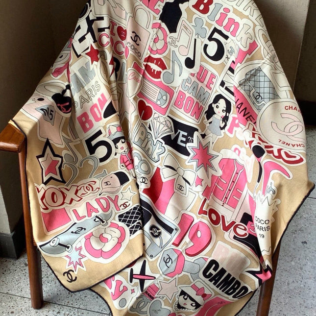 CHANEL 26S SCARF 135 IN CASHMERE AND SILK 309870