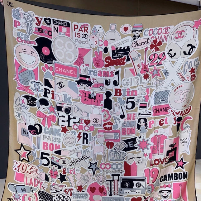 CHANEL 26S SCARF 135 IN CASHMERE AND SILK 309870