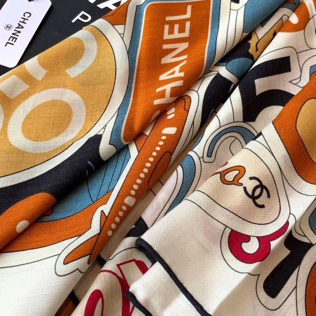 CHANEL 26S SCARF 135 IN CASHMERE AND SILK 309871