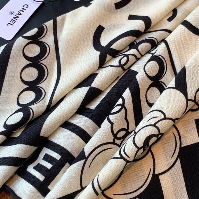 CHANEL 26S SCARF 135 IN CASHMERE AND SILK 309893