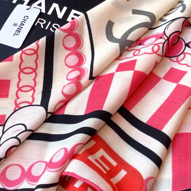 CHANEL 26S SCARF 135 IN CASHMERE AND SILK 309894