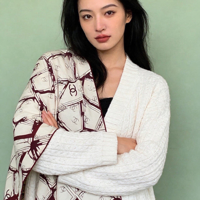 CHANEL 26S SCARF 135 IN CASHMERE AND SILK 309912