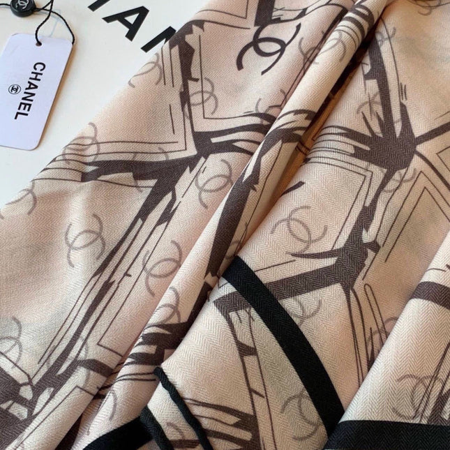 CHANEL 26S SCARF 135 IN CASHMERE AND SILK 309913