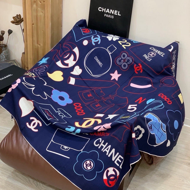 CHANEL 26S SCARF 135 IN CASHMERE AND SILK 309914