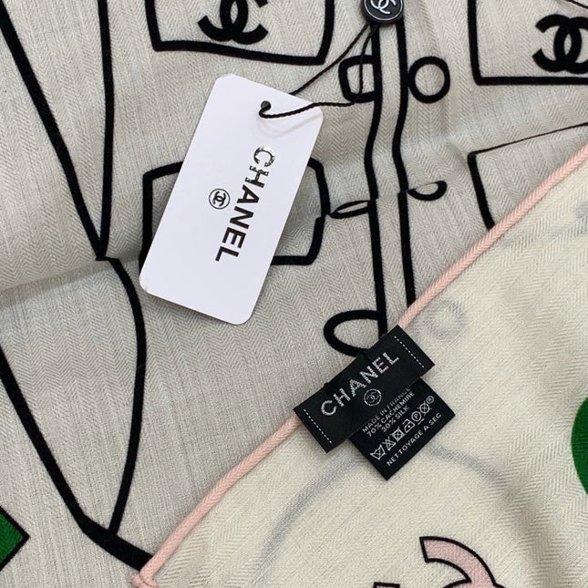 CHANEL 26S SCARF 135 IN CASHMERE AND SILK 309915
