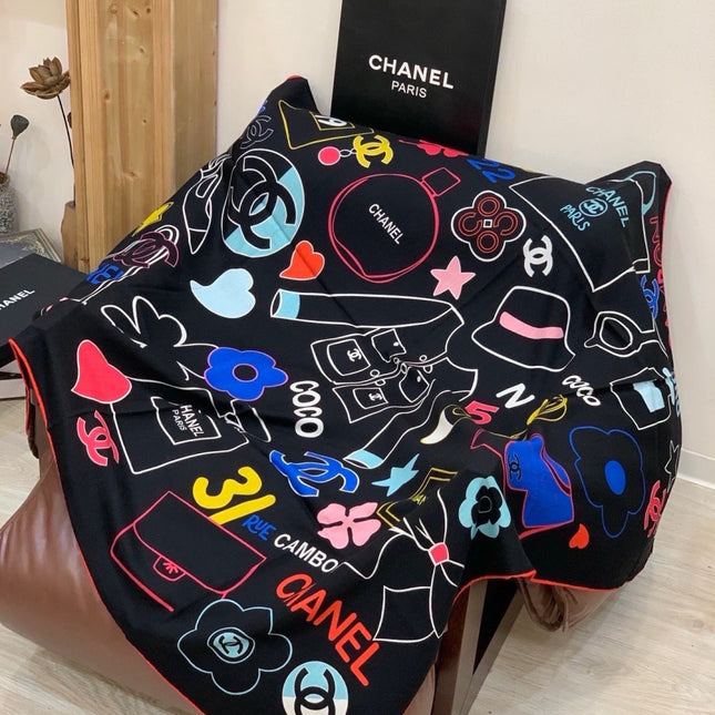 CHANEL 26S SCARF 135 IN CASHMERE AND SILK 309916