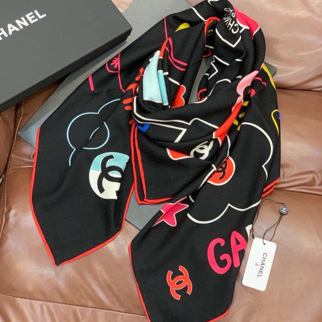 CHANEL 26S SCARF 135 IN CASHMERE AND SILK 309916