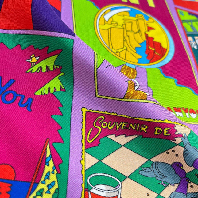 HERMES 26S PRINTED SQUARE SCARF 88 IN SILK 309943