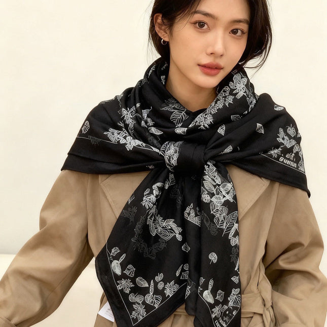 CHANEL 26S SCARF 135 IN SILK AND CASHMERE 313314