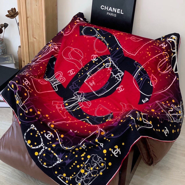 CHANEL 26S SCARF 135 IN SILK AND CASHMERE 313315