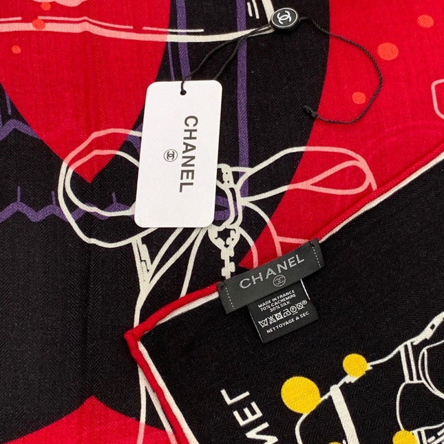 CHANEL 26S SCARF 135 IN SILK AND CASHMERE 313315