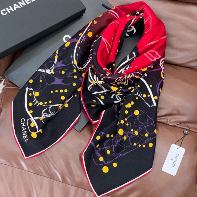 CHANEL 26S SCARF 135 IN SILK AND CASHMERE 313315