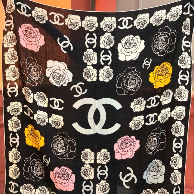 CHANEL 26S SCARF 140 IN SILK AND CASHMERE 313319