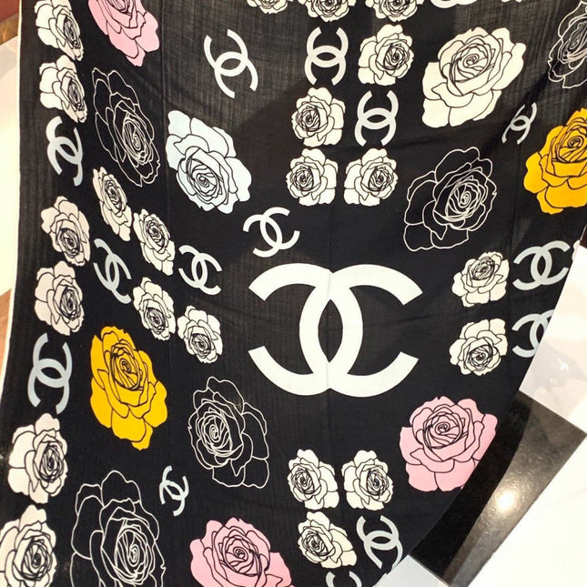 CHANEL 26S SCARF 140 IN SILK AND CASHMERE 313319
