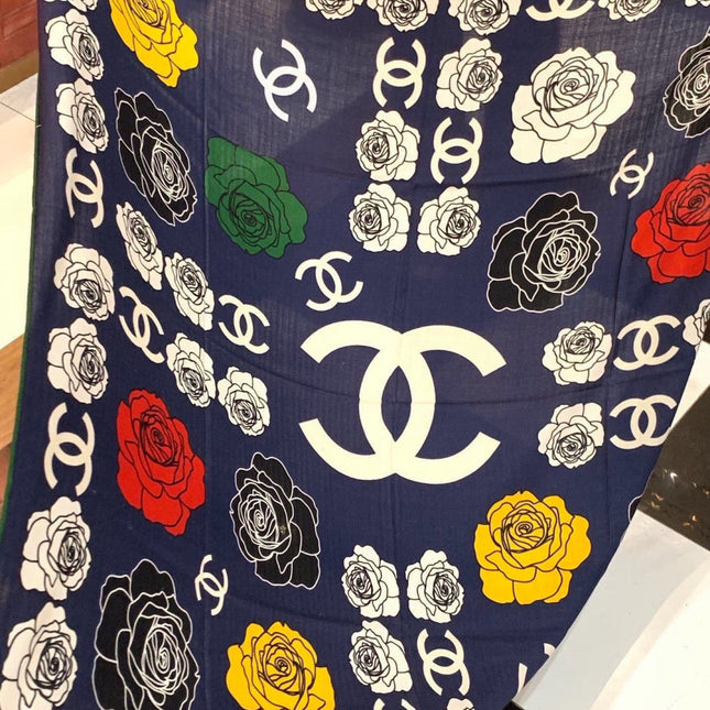 CHANEL 26S SCARF 140 IN SILK AND CASHMERE 313321