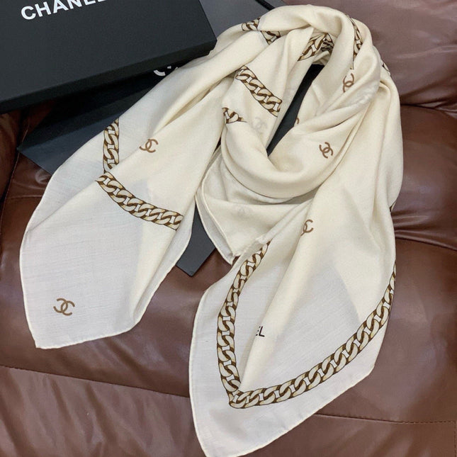 CHANEL 26S SCARF 135 IN SILK AND CASHMERE 313344