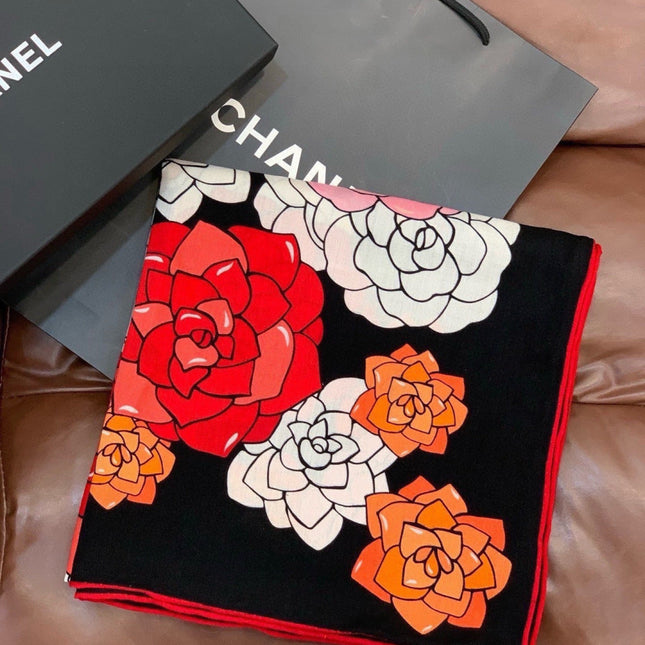 CHANEL 26S SCARF 140 IN SILK AND CASHMERE 313350