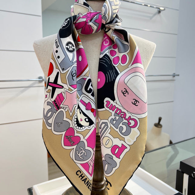 CHANEL 26S SCARF 90 IN SILK 313364