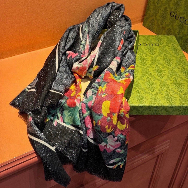 GUCCI 26S SCARF 200 IN CASHMERE AND SILK 315124