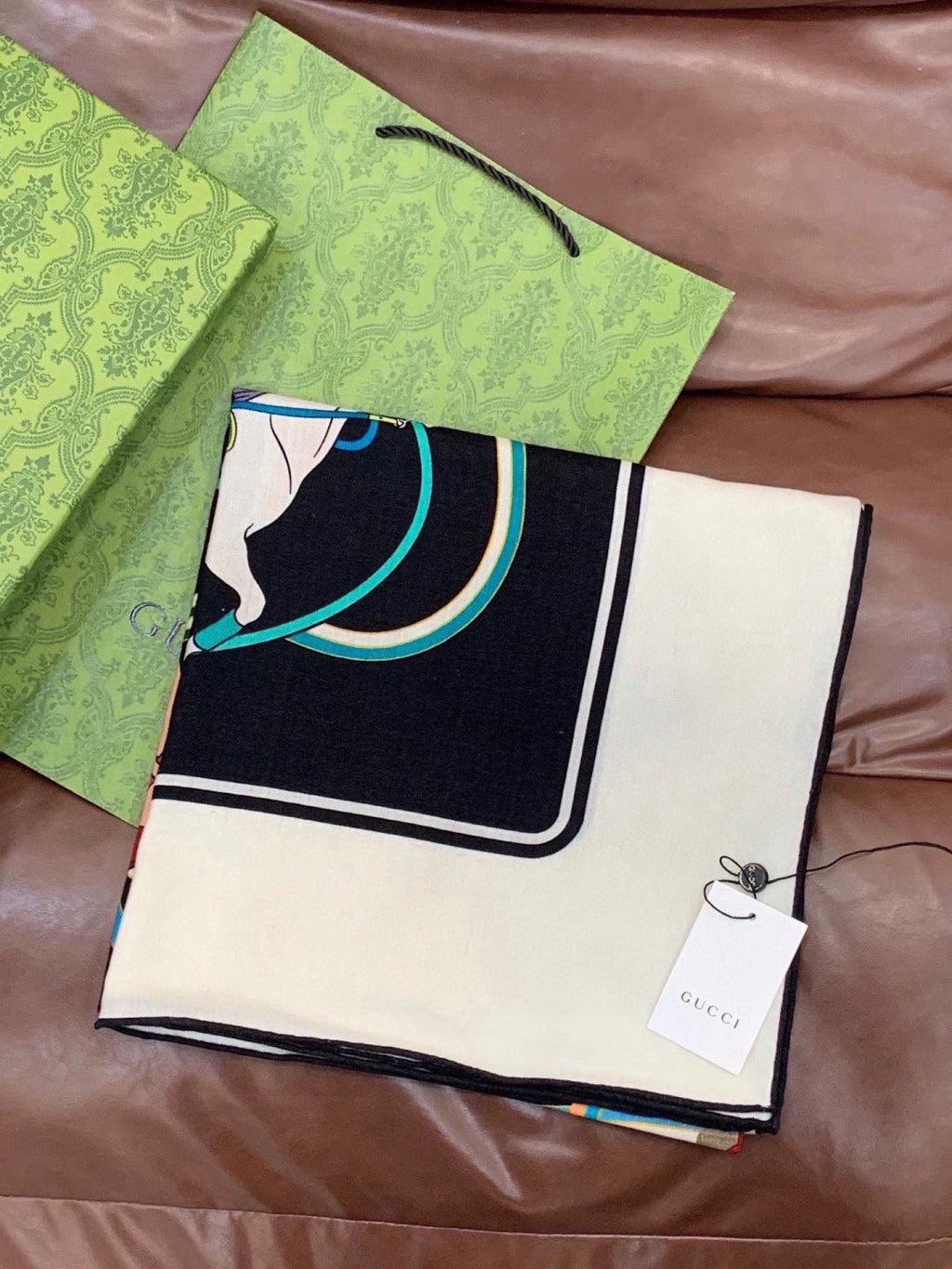 GUCCI 26S SCARF 135 IN CASHMERE AND SILK 315140
