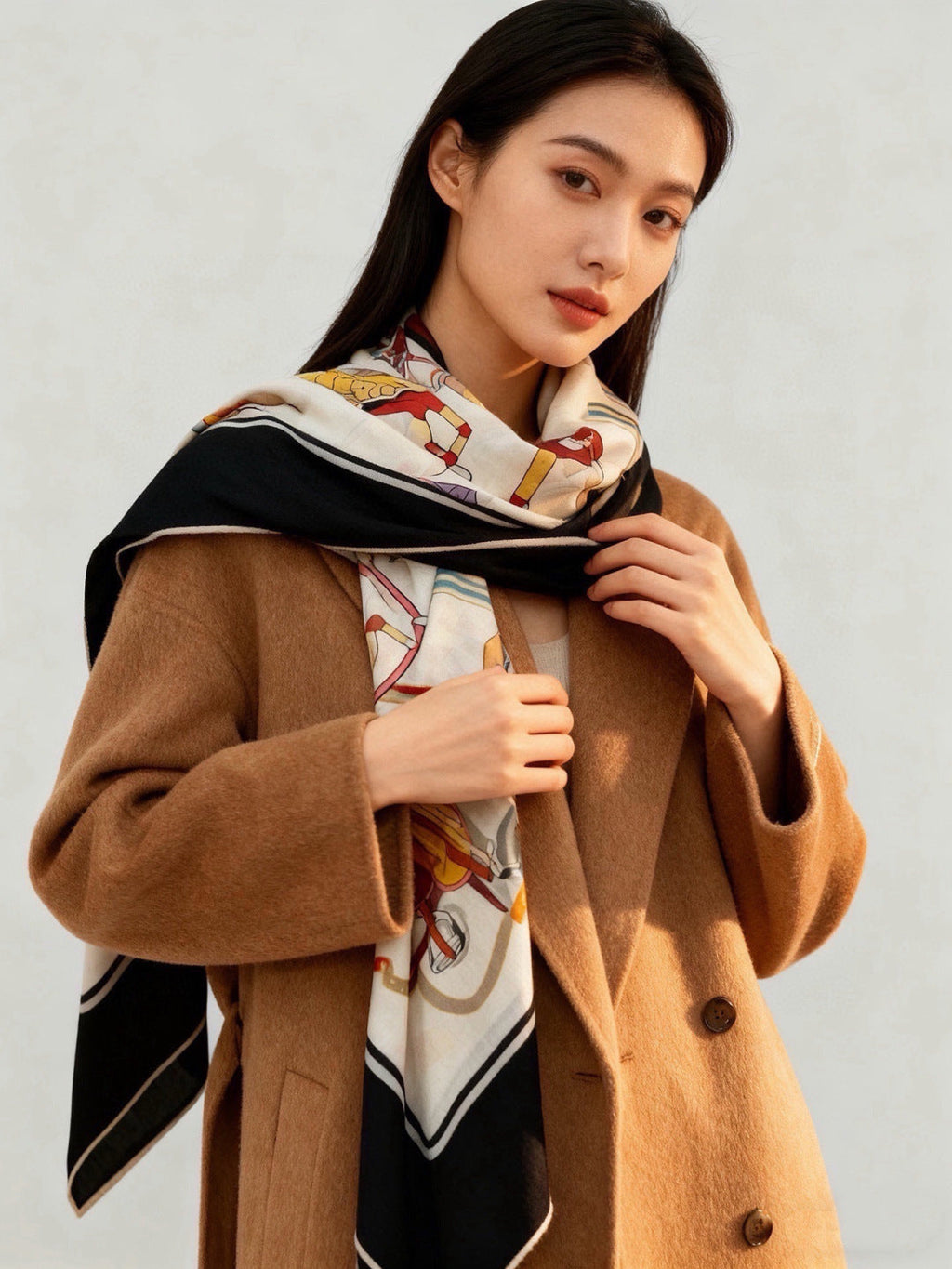 GUCCI 26S SCARF 135 IN CASHMERE AND SILK 315141