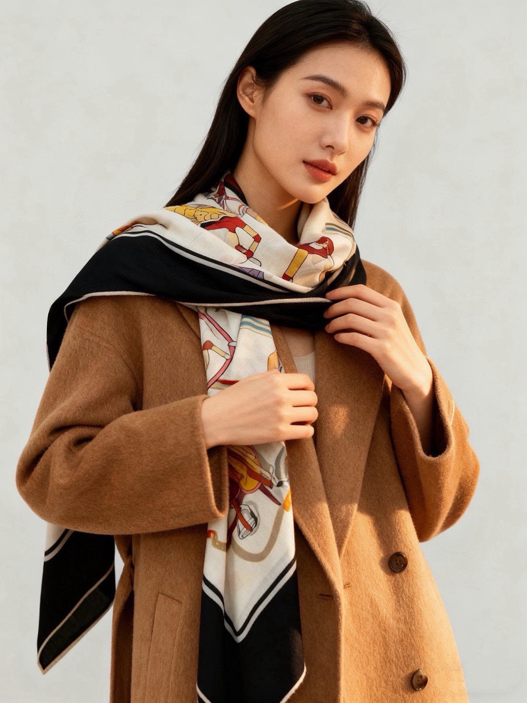 GUCCI 26S SCARF 135 IN CASHMERE AND SILK 315141