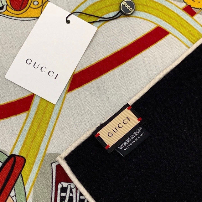 GUCCI 26S SCARF 135 IN CASHMERE AND SILK 315141