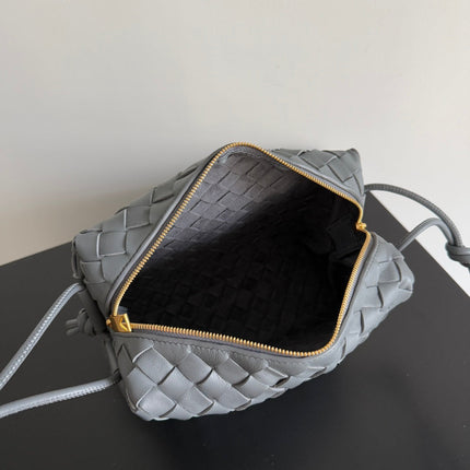 MINI LOOP CAMERA BAG 22 IN GREY CALFSKIN