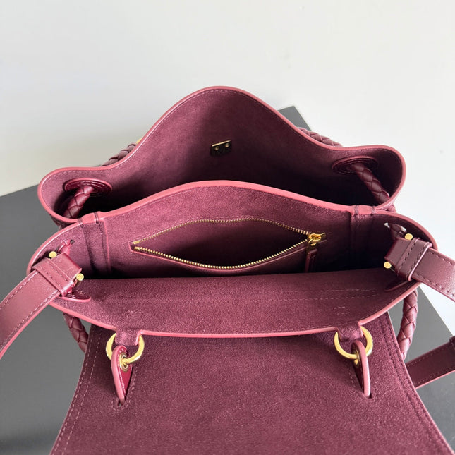 BOTTEGA VENETA 25S MEDIUM CIAO CIAO BAG 26 IN BURGUNDY CALFSKIN