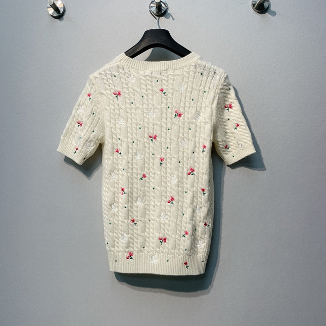 DIOR 26S SHORT-SLEEVE KNIT TOP 909