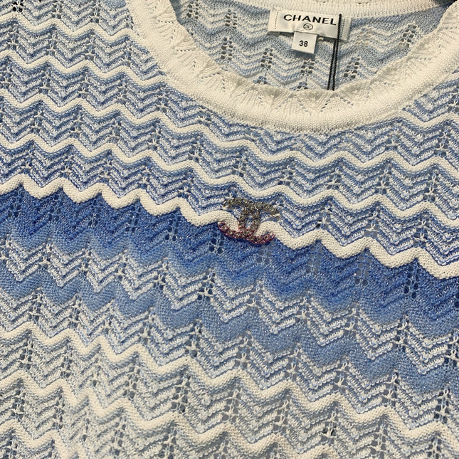 CHANEL 26S SHORT-SLEEVE KNIT TOP STYLE 1109