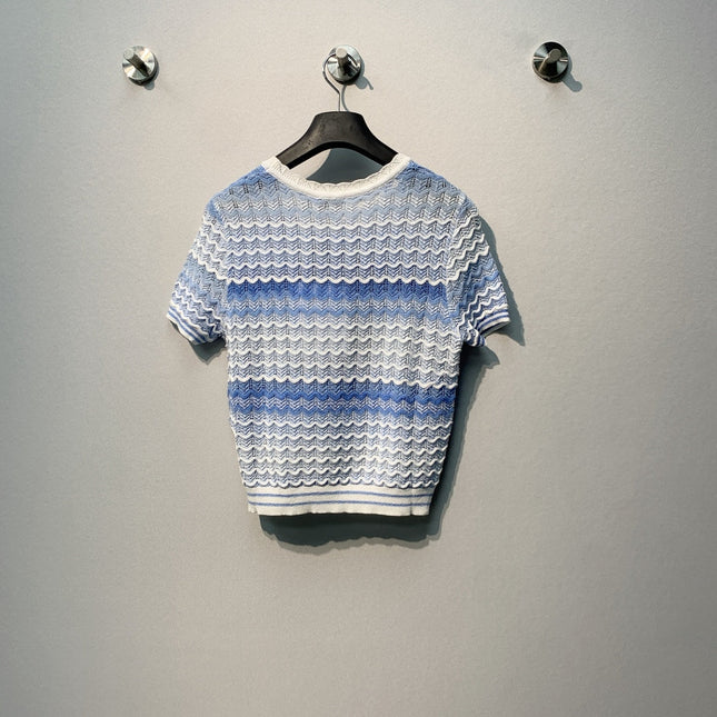CHANEL 26S SHORT-SLEEVE KNIT TOP STYLE 1109